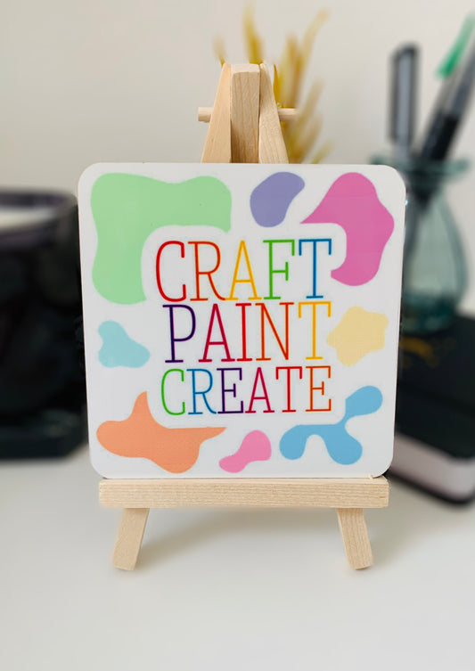 Craft Paint Create Rainbow Coaster