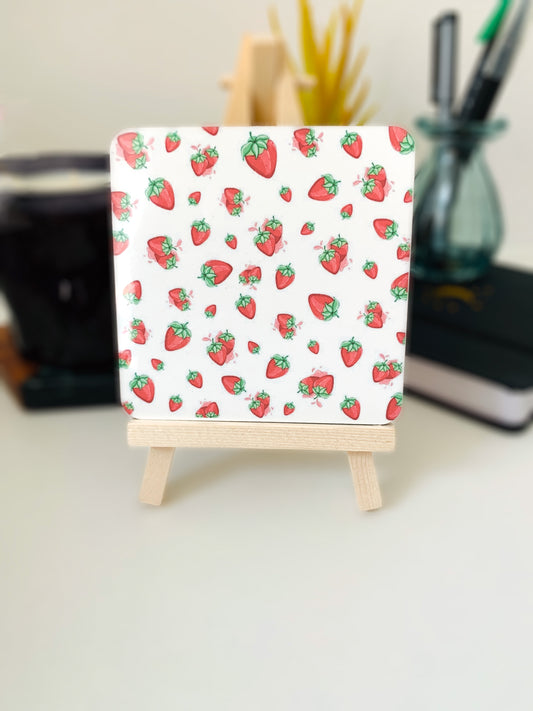 Strawberry Coaster