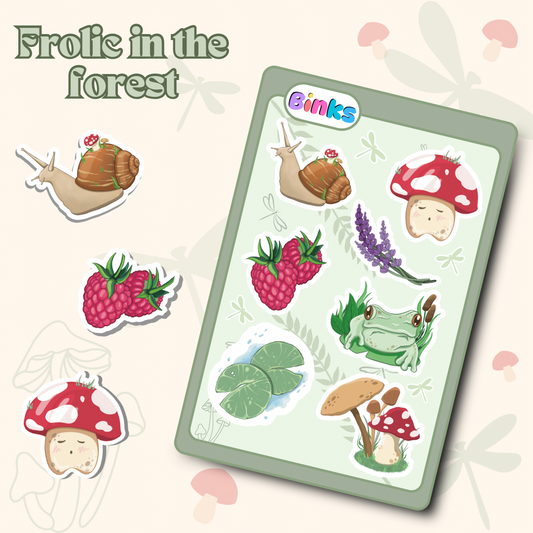 Frolic in the forest Sticker Sheet