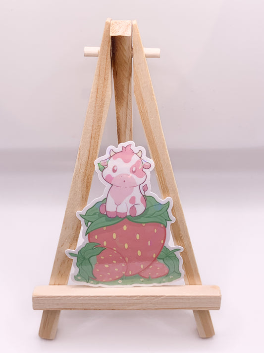 Shmoo on Strawberries - Holographic Sticker