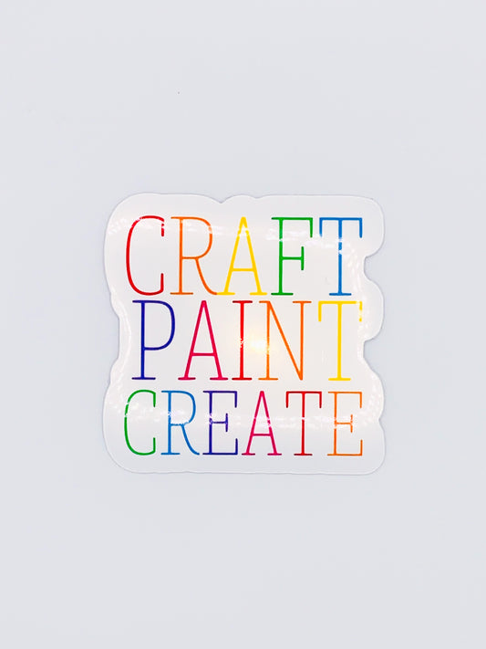 Craft Paint Create Rainbow - Dye Cut Sticker
