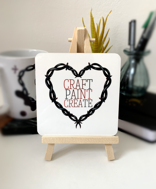 Craft Paint Create Dark Coaster