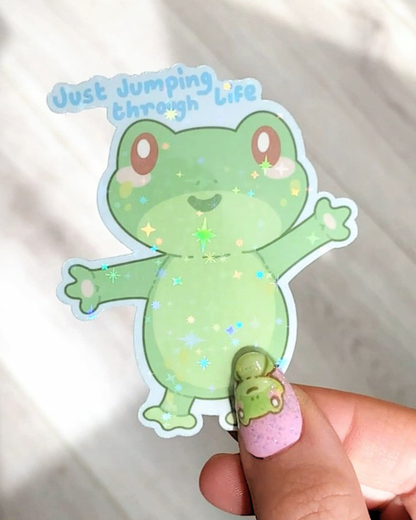 Just Jumping Through Life - Dye Cut Sticker
