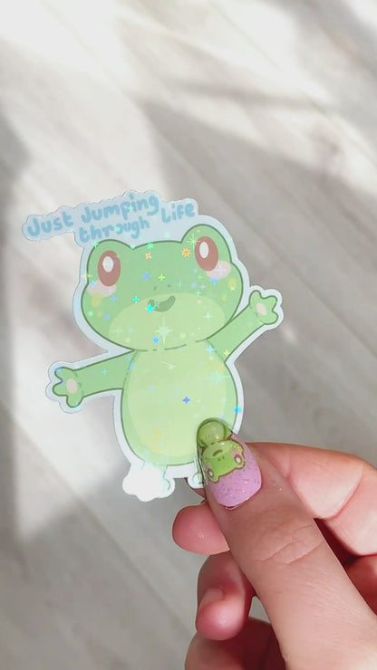 Just Jumping Through Life - Dye Cut Sticker