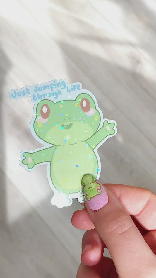 Just Jumping Through Life - Dye Cut Sticker